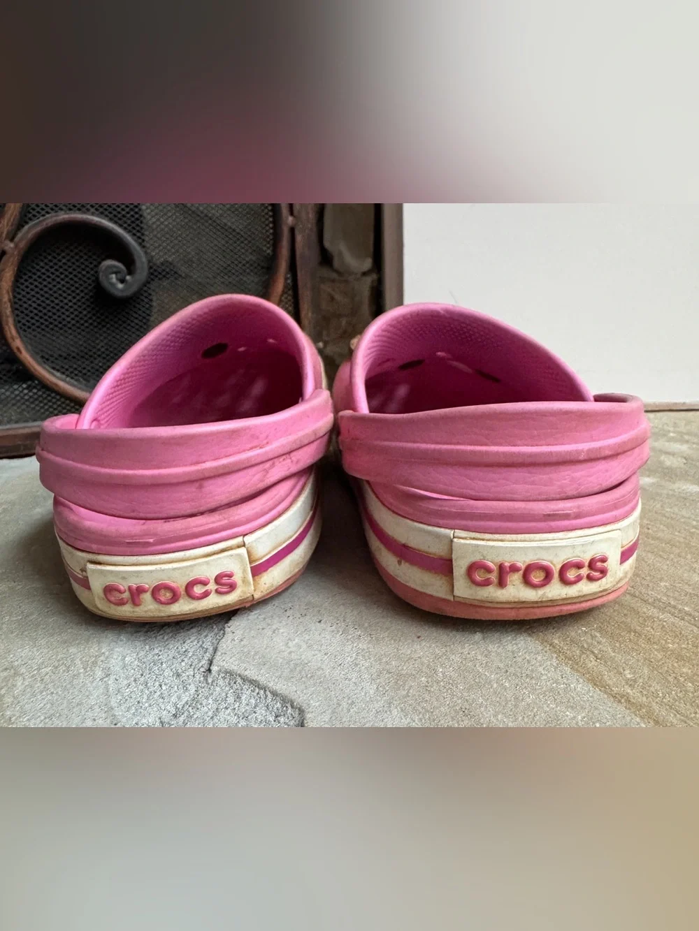 Crocs with Charms Girls Pink 10C